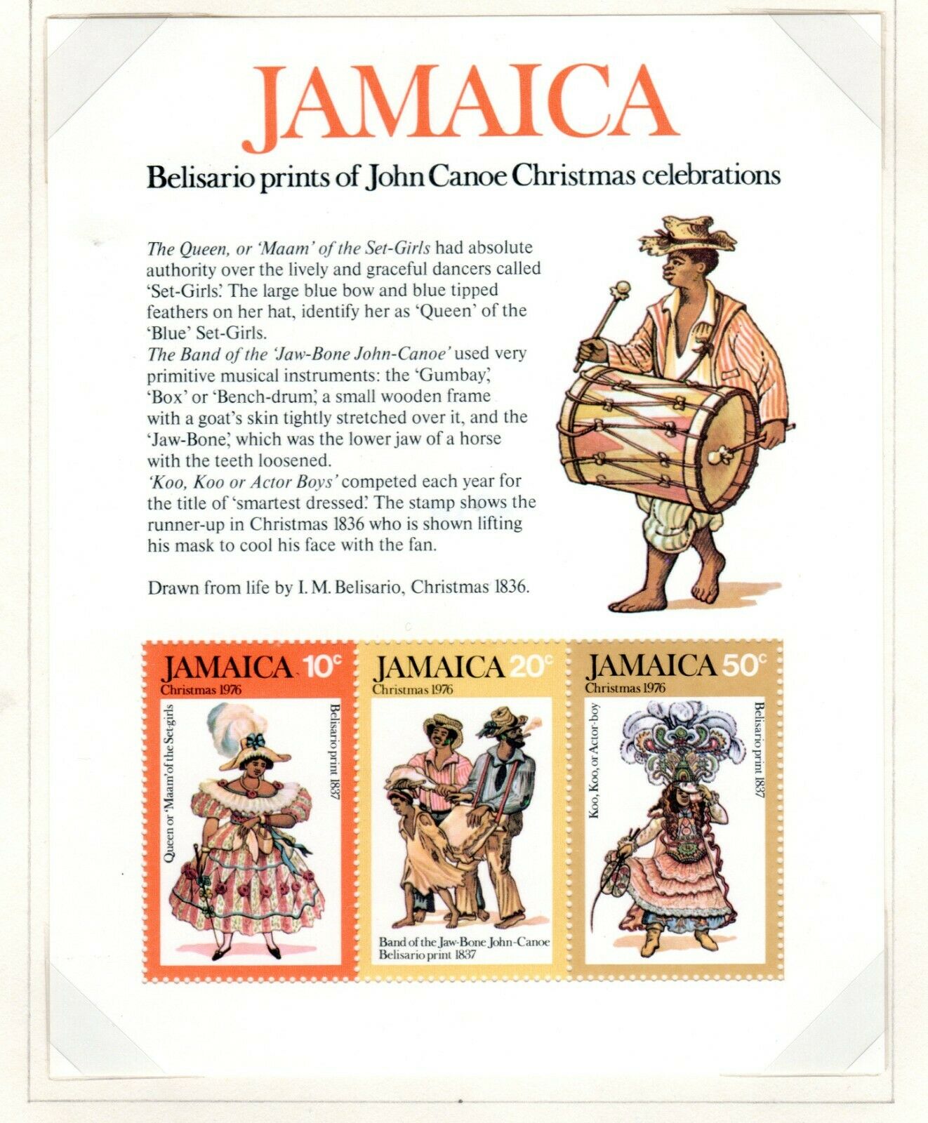 Jamaica Scott 383//444 Mostly Used on 4 Album Pages Issued 1974-1978 - Fresh Stock Dated October 2025