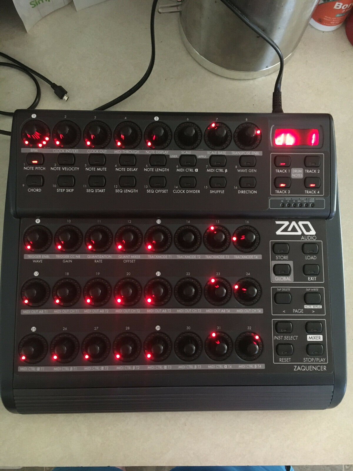 Behringer BCR2000 Zaquencer MIDI sequencer with overlay - Fresh Stock Dated October 2025
