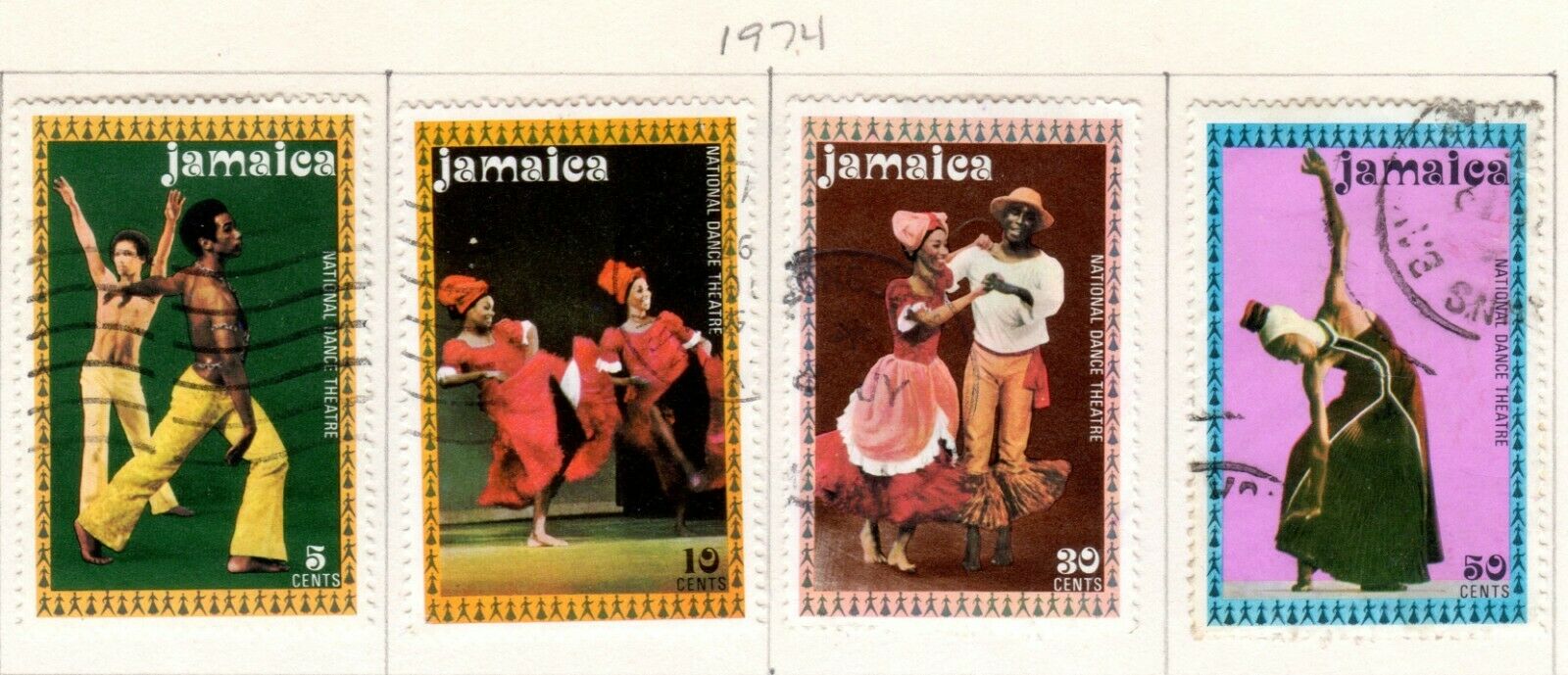 Jamaica Scott 383//444 Mostly Used on 4 Album Pages Issued 1974-1978 - Fresh Stock Dated October 2025