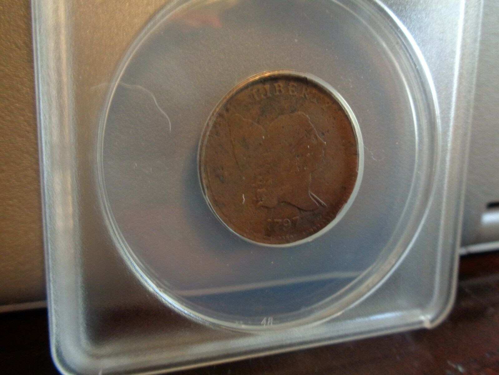 1797  ANACS VG 8 Details Liberty Cap Half Cent Coin 1/2c Plain Edge - Fresh Stock Dated October 2025