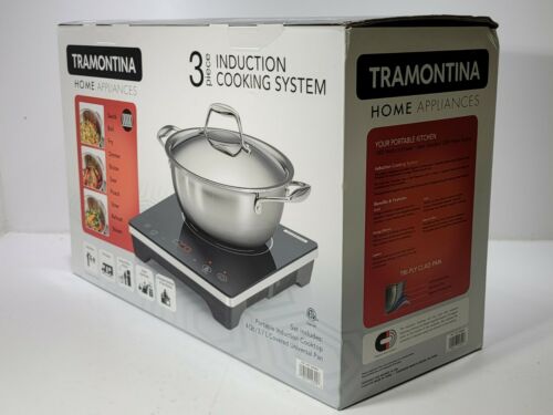Tramontina 3 Piece Protable Induction Cooking System w/ 4qt Covered Pan - Fresh Stock Dated October 2025