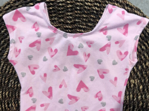 JACQUES MORET Girls 4T Sparkle Hearts Pink Tutu Skirted Ballet Leotard - Fresh Stock Dated October 2025