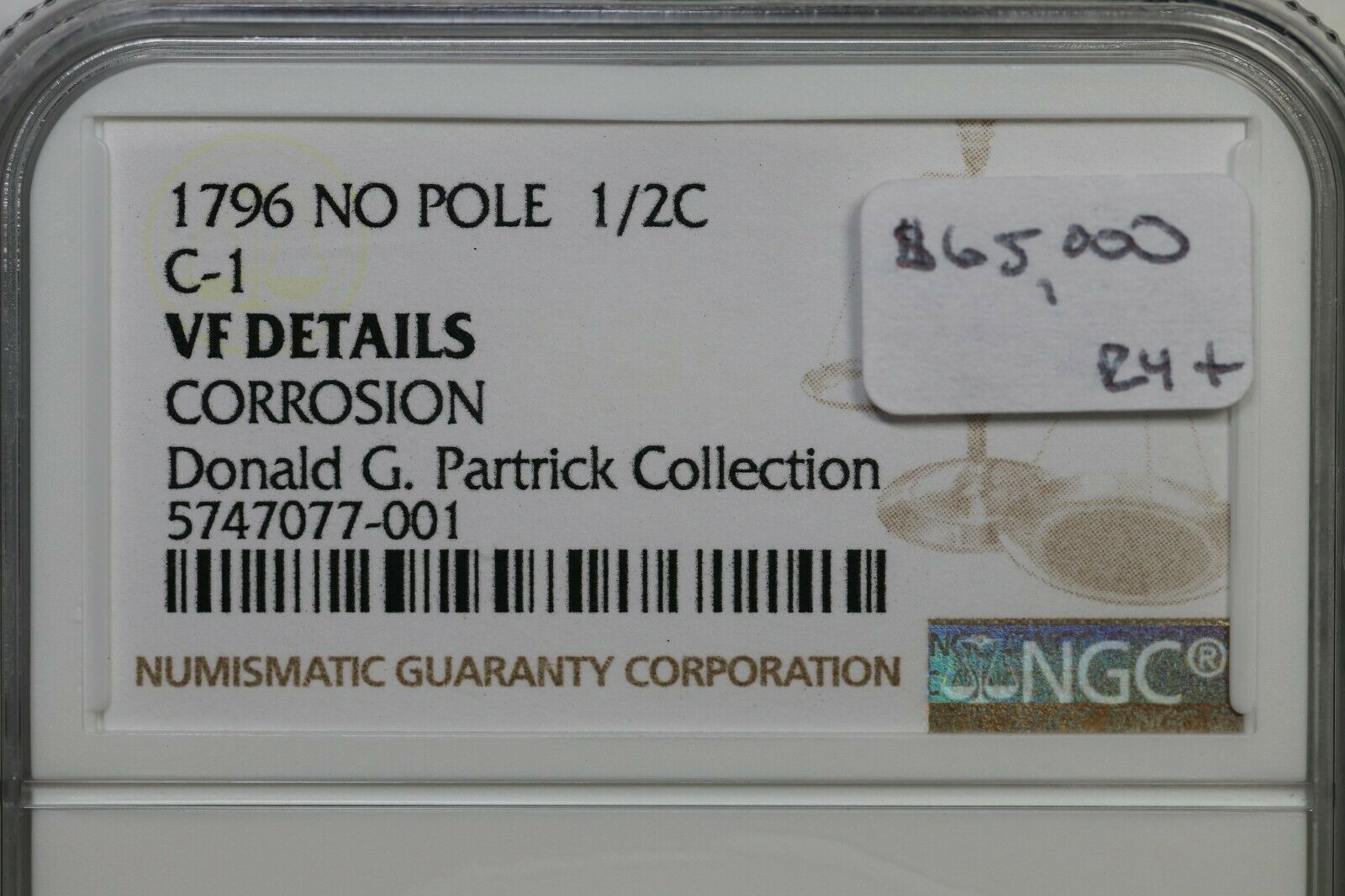 1796 C-1 R-2 NGC VF Details Liberty Cap Half Cent Coin 1/2c - Fresh Stock Dated October 2025