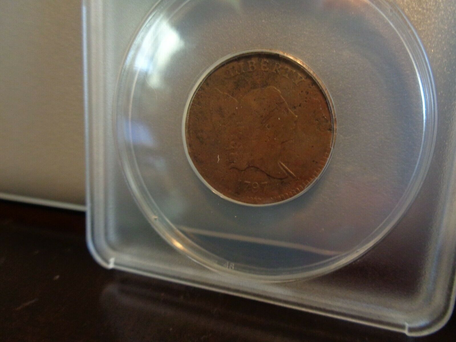 1797  ANACS VG 8 Details Liberty Cap Half Cent Coin 1/2c Plain Edge - Fresh Stock Dated October 2025
