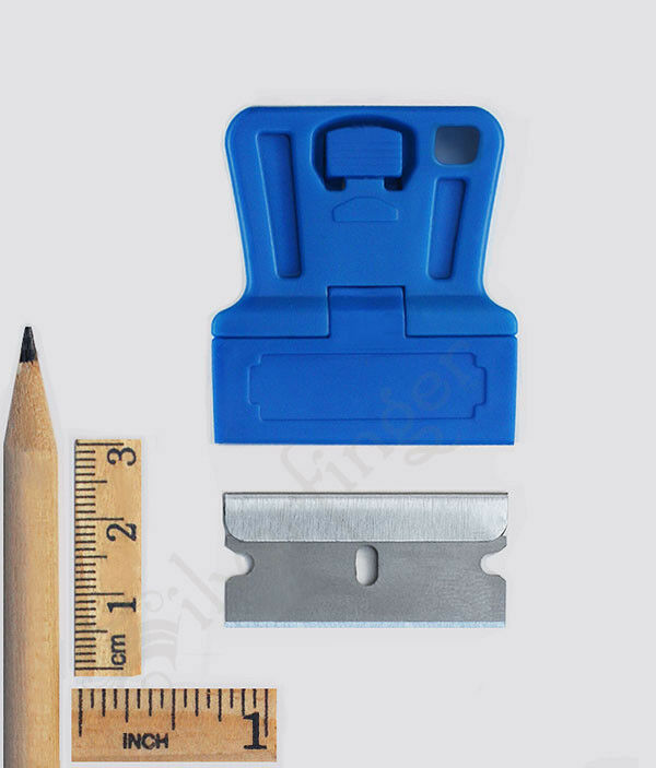 5—20pc MINI RAZOR BLADE SCRAPERS • Single Edge Razor Paint Scraper Holder Handle - Fresh Stock Dated October 2025