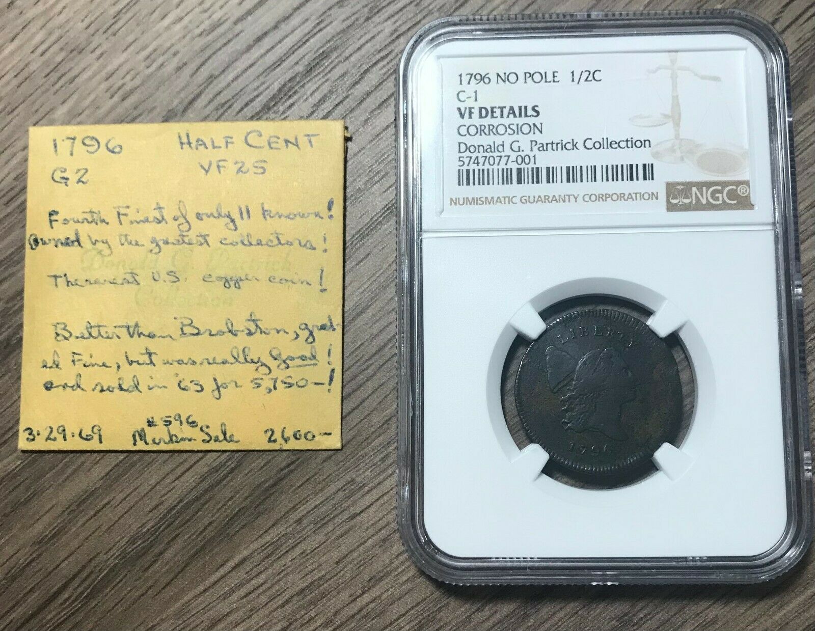 1796 C-1 R-2 NGC VF Details Liberty Cap Half Cent Coin 1/2c - Fresh Stock Dated October 2025