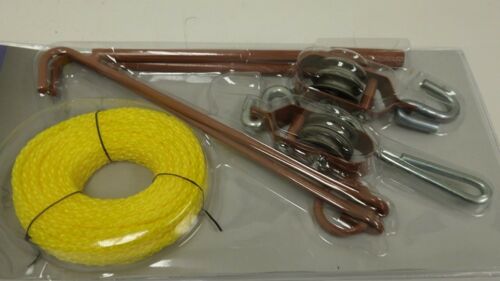 440lb Gambrel & Hoist System Deer Hog Game Tree Hanging Gutting Pulleys & Rope - Fresh Stock Dated October 2025