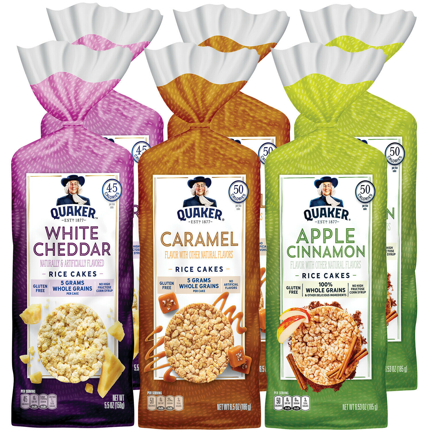 Quaker Rice Cakes, Variety Pack, 6 Bags...... - Fresh Stock Dated October 2025