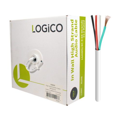 In Wall Audio Speaker 16/4 Cable 250FT + 10 pieces Banana Plug Connector Kit - Fresh Stock Dated October 2025