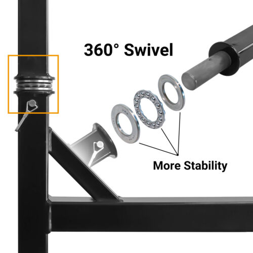 Truck Hitch Game Hoist&Gambrel-500lbs with 360 Degree Swivel-Complete Hoist Kit - Fresh Stock Dated October 2025