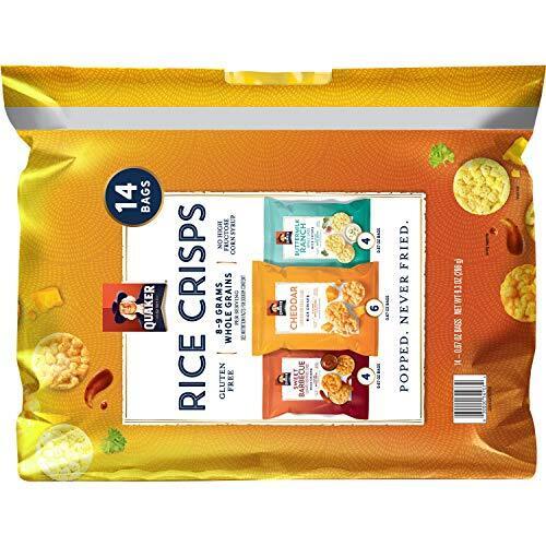 Quaker Rice Crisps Savory Variety Pack 14 single serve bagsPack of 1 - Fresh Stock Dated October 2025
