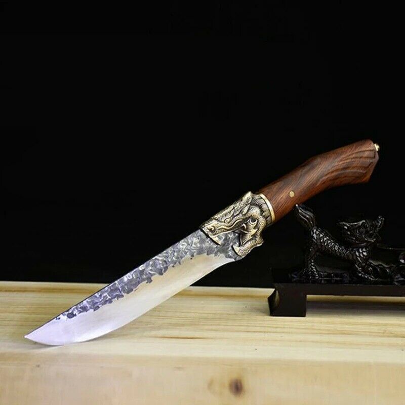 7 inch Handmade Chef Knife Fixed Blade Meat Knives Chinese Cleaver Cooking Tools - Fresh Stock Dated October 2025