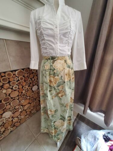 Vintage 90s  Pretty In Pink Floral Maxi Skirt And Jaket Cottagecore/Granny Chic - Fresh Stock Dated October 2025