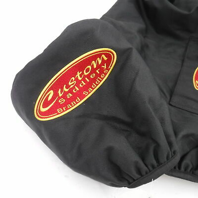 Custom Saddlery Brand Weatherproof Canvas Nylon Cover For Dressage Saddles Black - Fresh Stock Dated October 2025