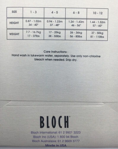 New BLOCH Endura Dance Tights Light Tan Size Toddler Fits 1-3 #T0921G Jazz / Tap - Fresh Stock Dated October 2025