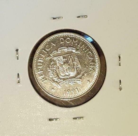 1991 Dominican Republic 25 Centavos - Fresh Stock Dated October 2025