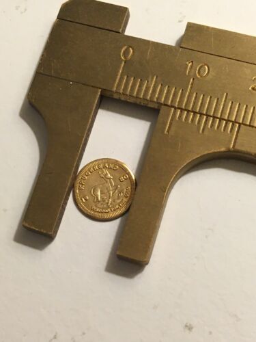 1980 Mini Krugerrand By the international monetary mint + Tiny Lincoln Cent - Fresh Stock Dated October 2025