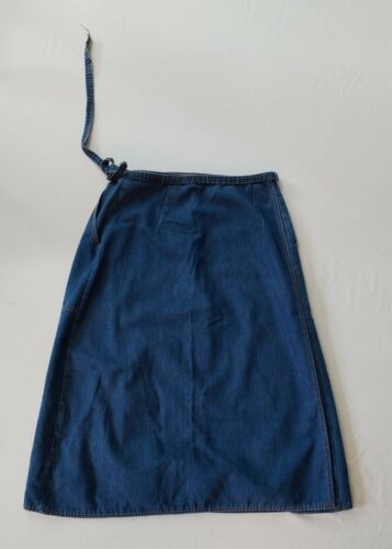 Vintage RSC Russ Togs Denim Wrap Around Midi A-Line Blue Jean Skirt Size 14 EUC - Fresh Stock Dated October 2025