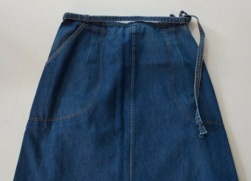 Vintage RSC Russ Togs Denim Wrap Around Midi A-Line Blue Jean Skirt Size 14 EUC - Fresh Stock Dated October 2025