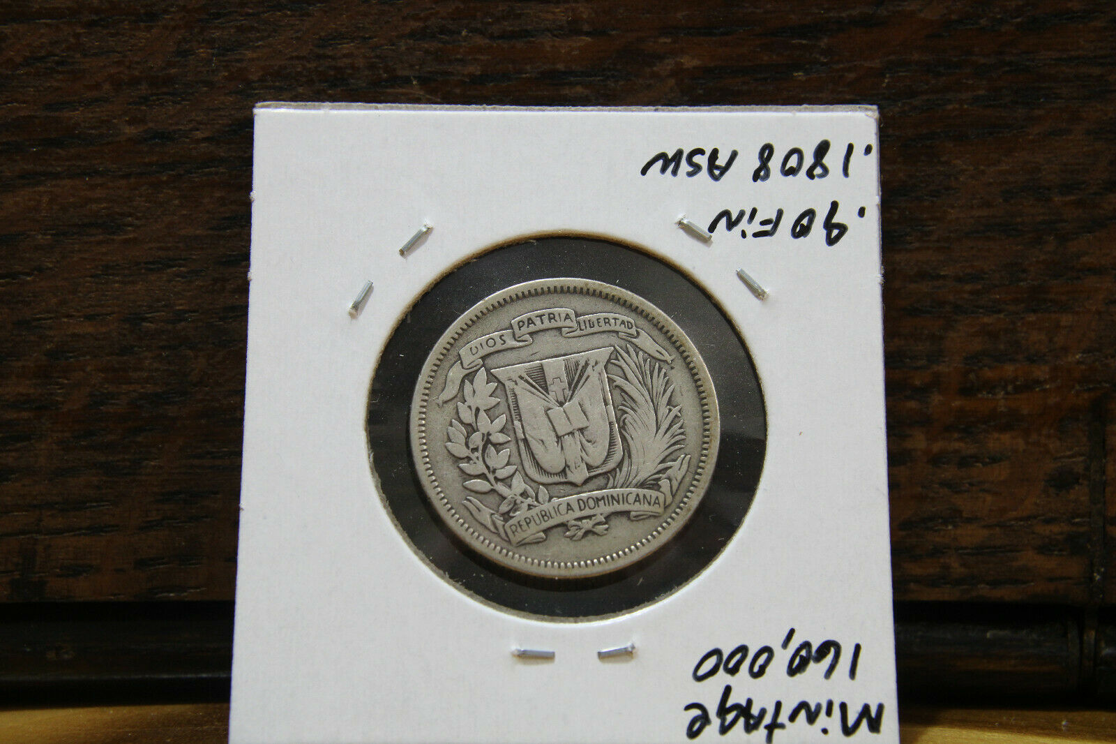 1939 Dominican Republic Silver 25 Centavos - Fresh Stock Dated October 2025