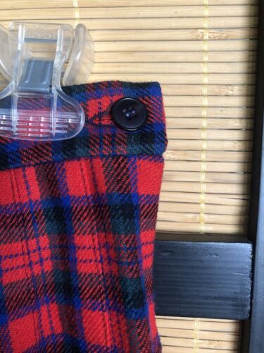 Vintage Tartan Pendleton Wool Plaid Pleated Skirt Zipper Waist 27 Mod - Fresh Stock Dated October 2025