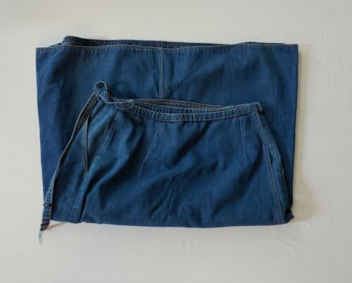 Vintage RSC Russ Togs Denim Wrap Around Midi A-Line Blue Jean Skirt Size 14 EUC - Fresh Stock Dated October 2025