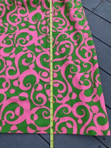 1960’s VINTAGE PINK GREEN MOD BOLD PRINT SUMMER MAXI SKIRT PALM BEACH - Fresh Stock Dated October 2025