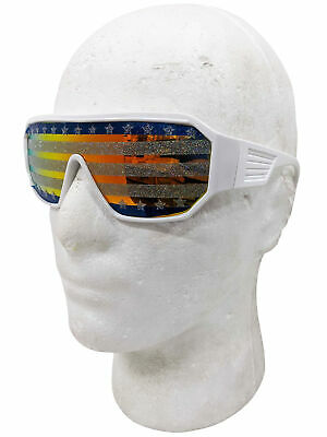 Macho Man American Flag Sunglasses Randy Savage Costume Wrestler Stars Stripes - Fresh Stock Dated October 2025