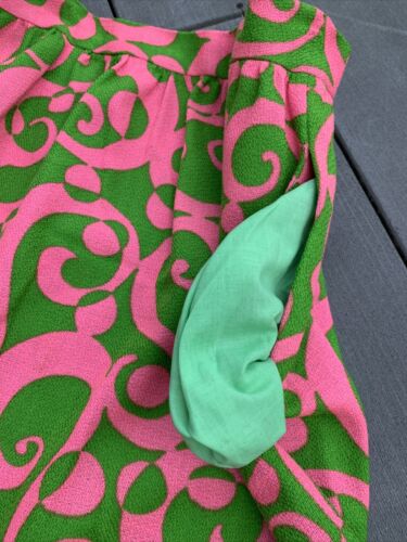 1960’s VINTAGE PINK GREEN MOD BOLD PRINT SUMMER MAXI SKIRT PALM BEACH - Fresh Stock Dated October 2025