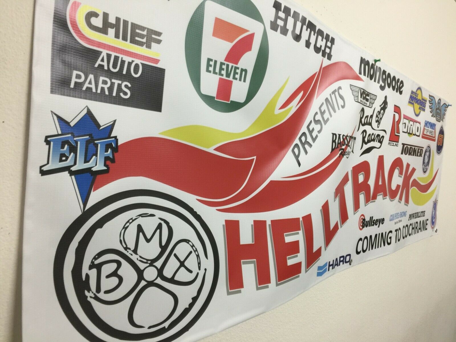 RAD RACING logo  BMX HELLTRACK VANS HUTCH HARO mancave   BANNER 6ft X 2ft - Fresh Stock Dated October 2025