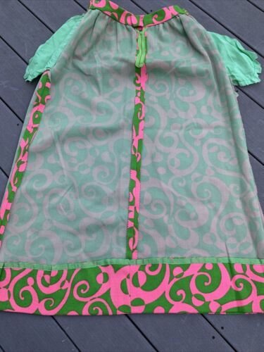 1960’s VINTAGE PINK GREEN MOD BOLD PRINT SUMMER MAXI SKIRT PALM BEACH - Fresh Stock Dated October 2025