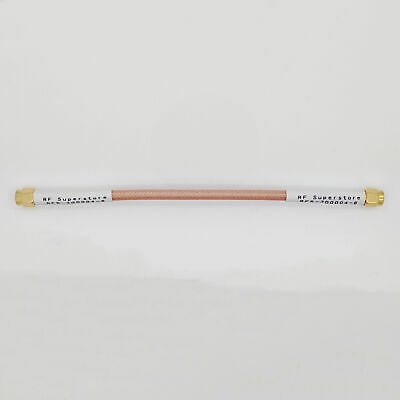 SMA Male (Plug) to SMA Male (Plug) RG142 Coaxial Cable Assembly, 6 inch (0.5 ft) - Fresh Stock Dated October 2025