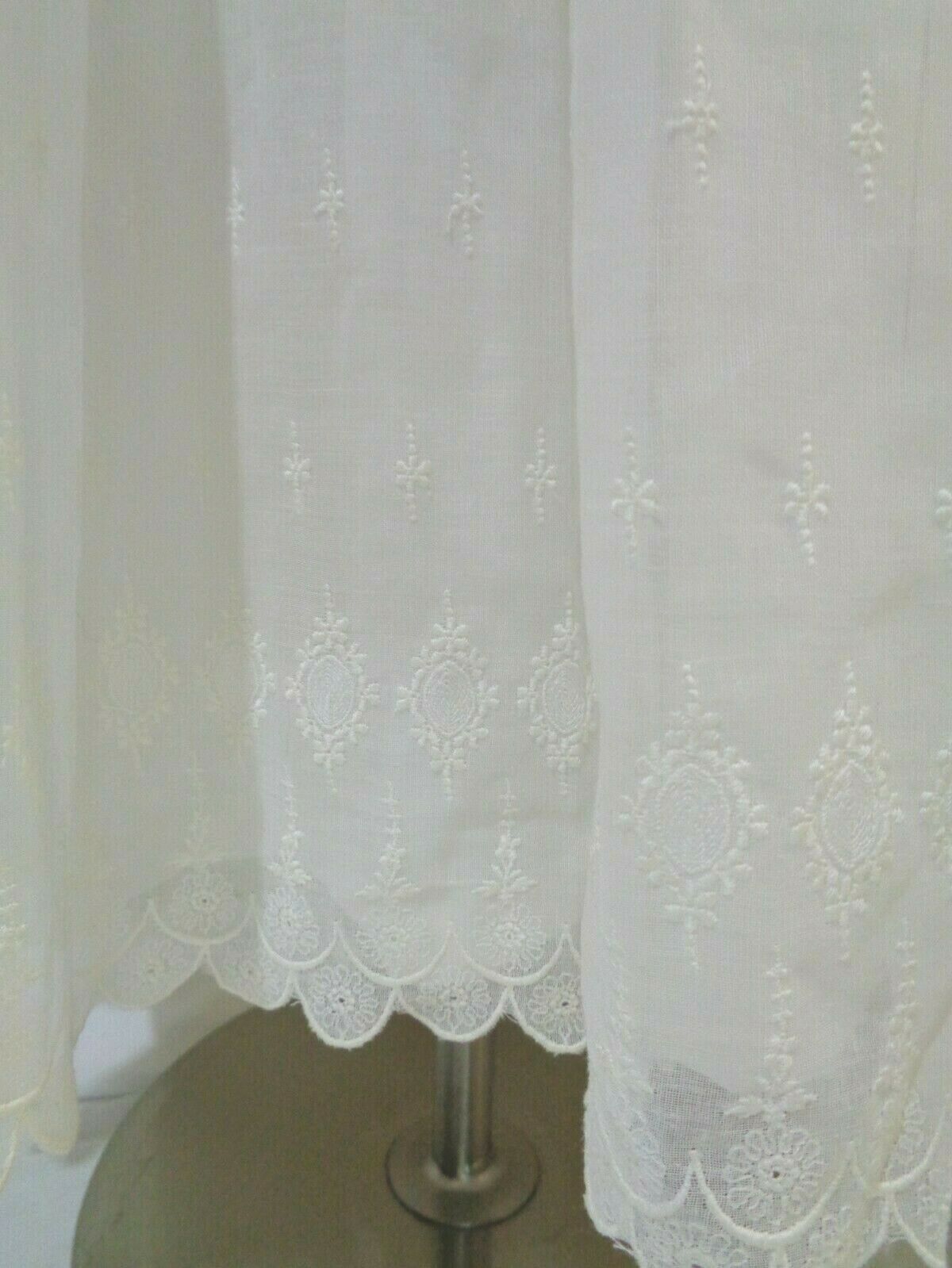 VINTAGE S.S.G. by CATHERINE LOVER WHITE EMBROIDERED COTTON BLEND FULL SKIRT NWT - Fresh Stock Dated October 2025