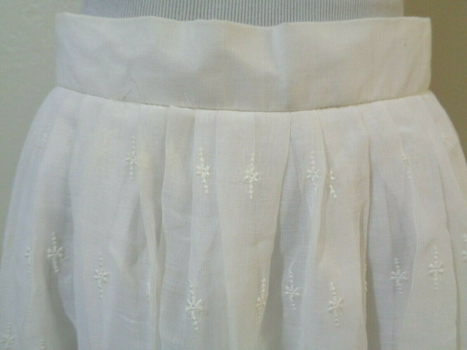 VINTAGE S.S.G. by CATHERINE LOVER WHITE EMBROIDERED COTTON BLEND FULL SKIRT NWT - Fresh Stock Dated October 2025