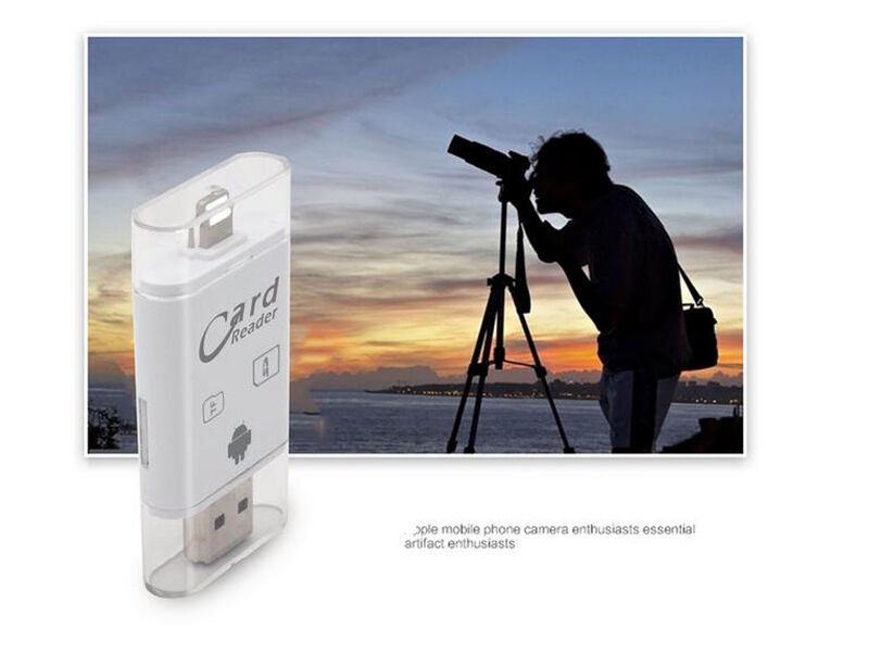 TF SD Card Reader For iPad iPhone X XR XS MAX Samsung OTG Android Phone PC - Fresh Stock Dated October 2025