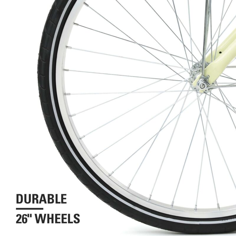 Beach Cruiser Bike 26 Inch Bicycle Step-through Frame Comfort Classic Ride - Fresh Stock Dated October 2025