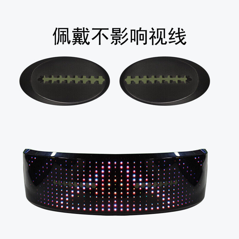 USB Charging Bluetooth Display Glasses Programmable LED Text Glowing Gift Party - Fresh Stock Dated October 2025