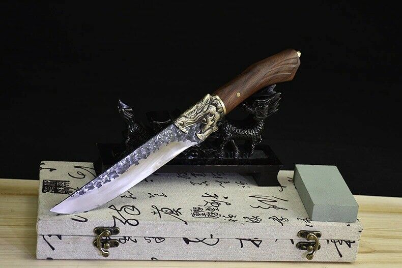 7 inch Handmade Chef Knife Fixed Blade Meat Knives Chinese Cleaver Cooking Tools - Fresh Stock Dated October 2025