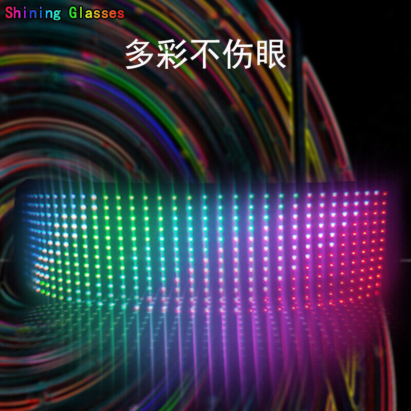 USB Charging Bluetooth Display Glasses Programmable LED Text Glowing Gift Party - Fresh Stock Dated October 2025