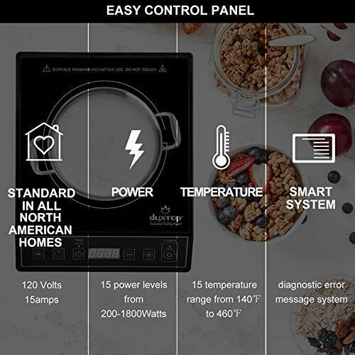 Duxtop 1800W Portable Induction Cooktop Countertop Burner, Black 9100MC/BT-M20B - Fresh Stock Dated October 2025
