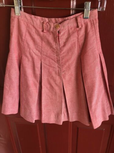Vintage 60’s Red Skirt Pleated Mini Cheerleader Schoolgirl Short XS - Fresh Stock Dated October 2025