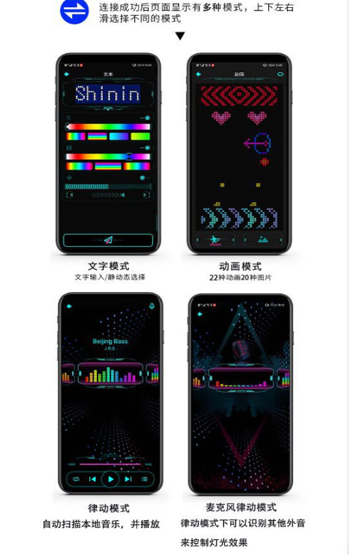 USB Charging Bluetooth Display Glasses Programmable LED Text Glowing Gift Party - Fresh Stock Dated October 2025