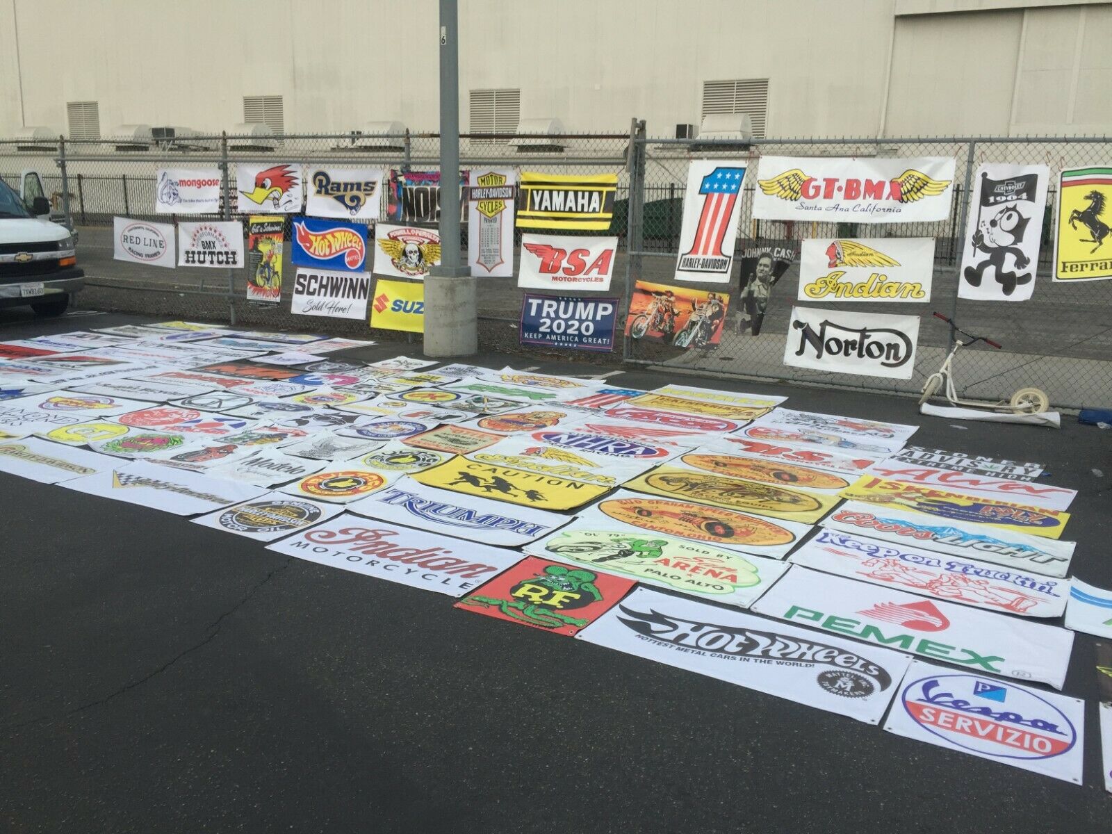 RAD RACING logo  BMX HELLTRACK VANS HUTCH HARO mancave   BANNER 6ft X 2ft - Fresh Stock Dated October 2025