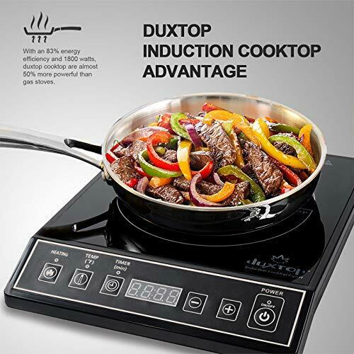 Duxtop 1800W Portable Induction Cooktop Countertop Burner, Black 9100MC/BT-M20B - Fresh Stock Dated October 2025