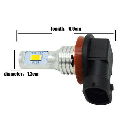 Ice Blue H11 LED Headlight Bulb Hi/L Beam BY For Suzuki GSXR600 GSXR750 GSXR1000 - Fresh Stock Dated October 2025