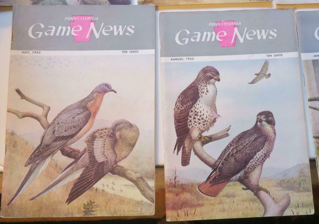 14 1950s Pennsylvania Game News Issues,all Dr. Earle Poole Bird Covers in Color - Fresh Stock Dated October 2025