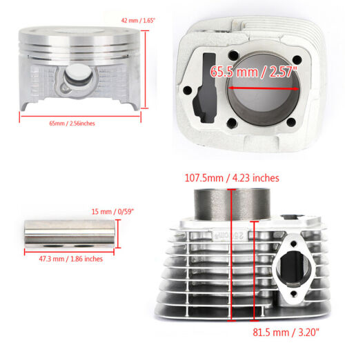 Cylinder Jug Piston Gaskets Kit 65.5mm Fit for Honda ATC200X/XL200/XR200 250cc - Fresh Stock Dated October 2025