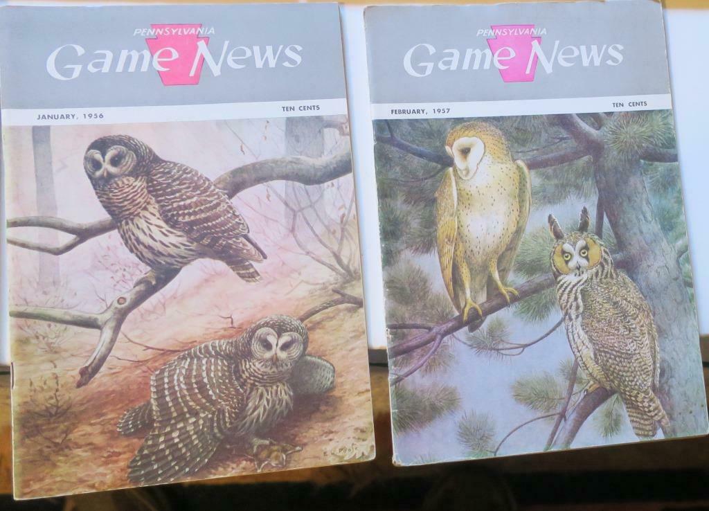 14 1950s Pennsylvania Game News Issues,all Dr. Earle Poole Bird Covers in Color - Fresh Stock Dated October 2025