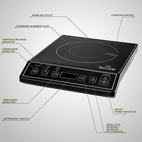 Duxtop 1800W Portable Induction Cooktop Countertop Burner, Black 9100MC/BT-M20B - Fresh Stock Dated October 2025