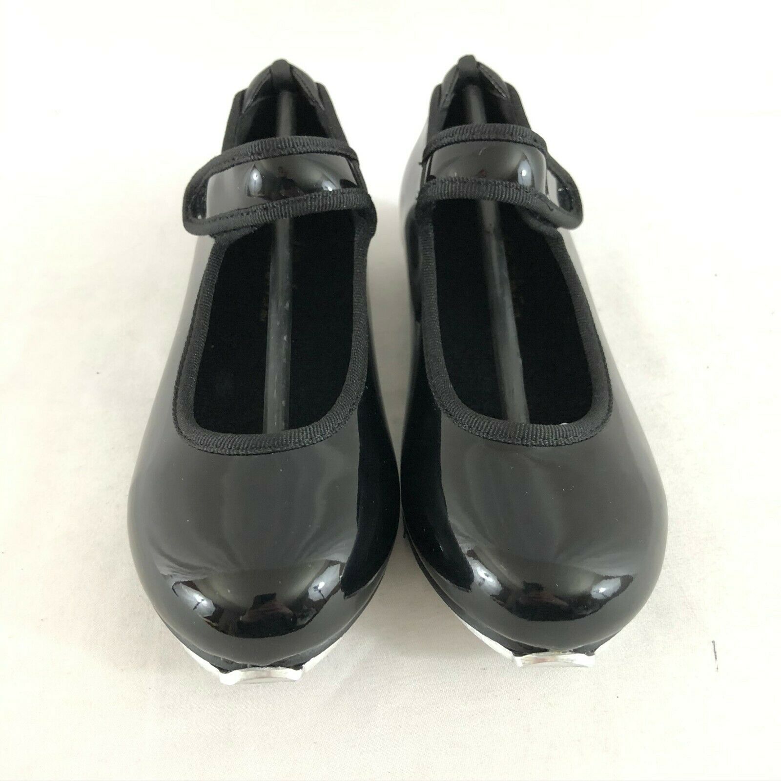 Danshuz Toddler Girls Tap Shoes Mary Jane Shiny Black Size 11.5 - Fresh Stock Dated October 2025